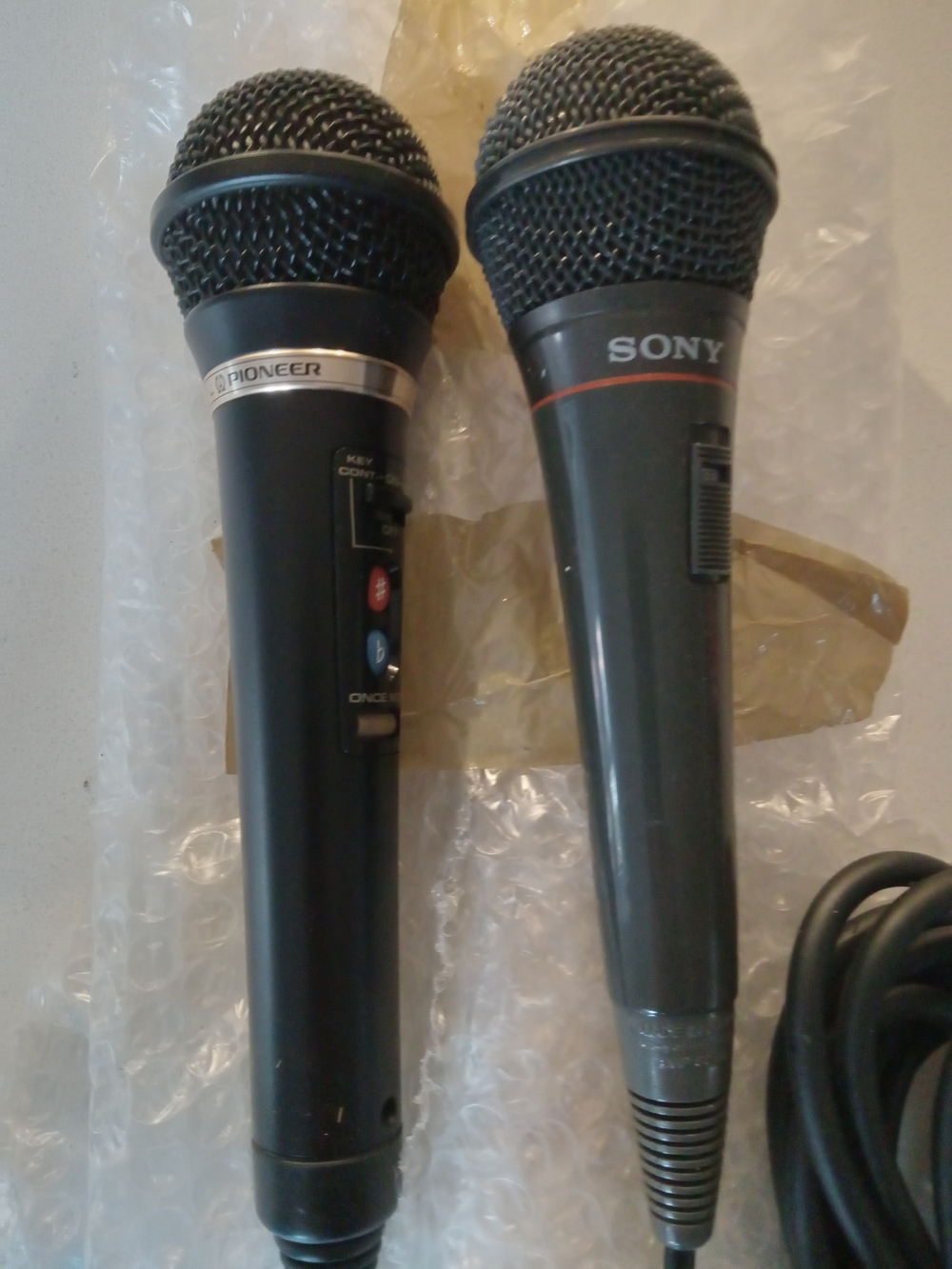PIONEER Black Wired Handheld Microphone (Pair Shown)